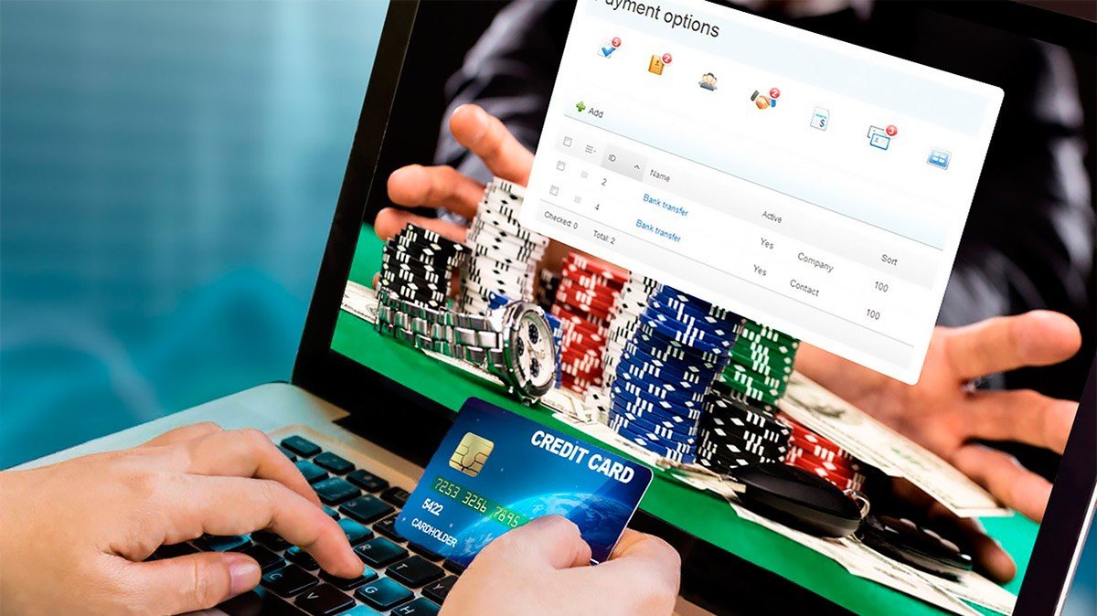 Ilustrasi topik online gambling via bank