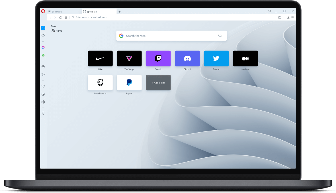 opera touch gestures like chrome
